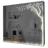 Specchio LED Quadrato | Controllo tramite interruttore a muro | Luce bianca neutra - Reyze Serie Good Vibes Modello 8